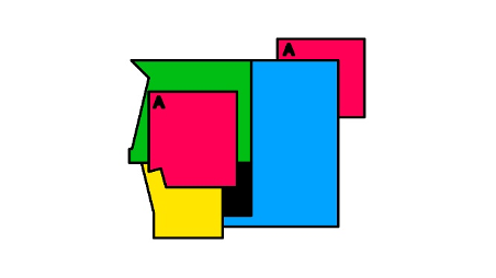 Karte mit 5 Farben