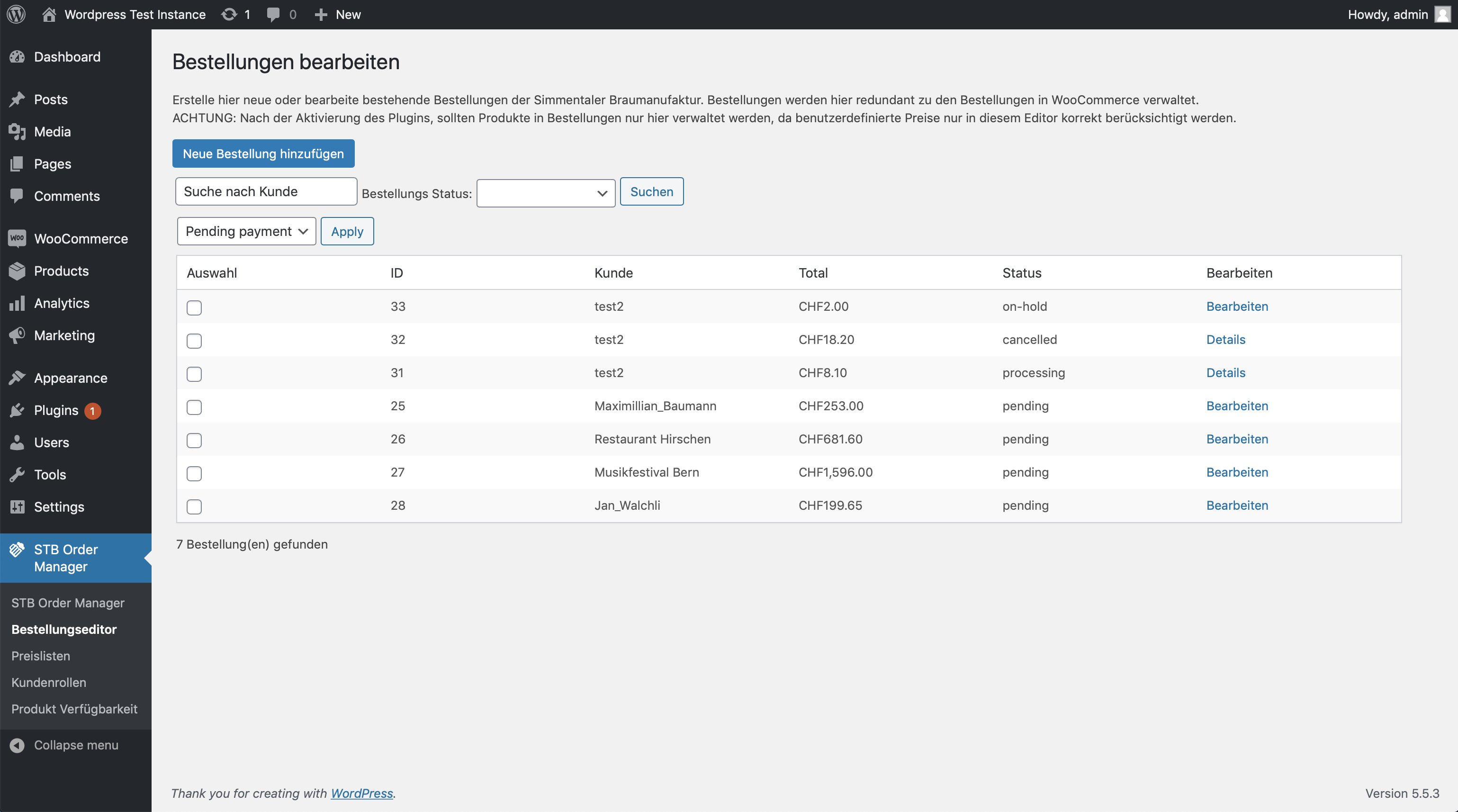 Screenshot order manager