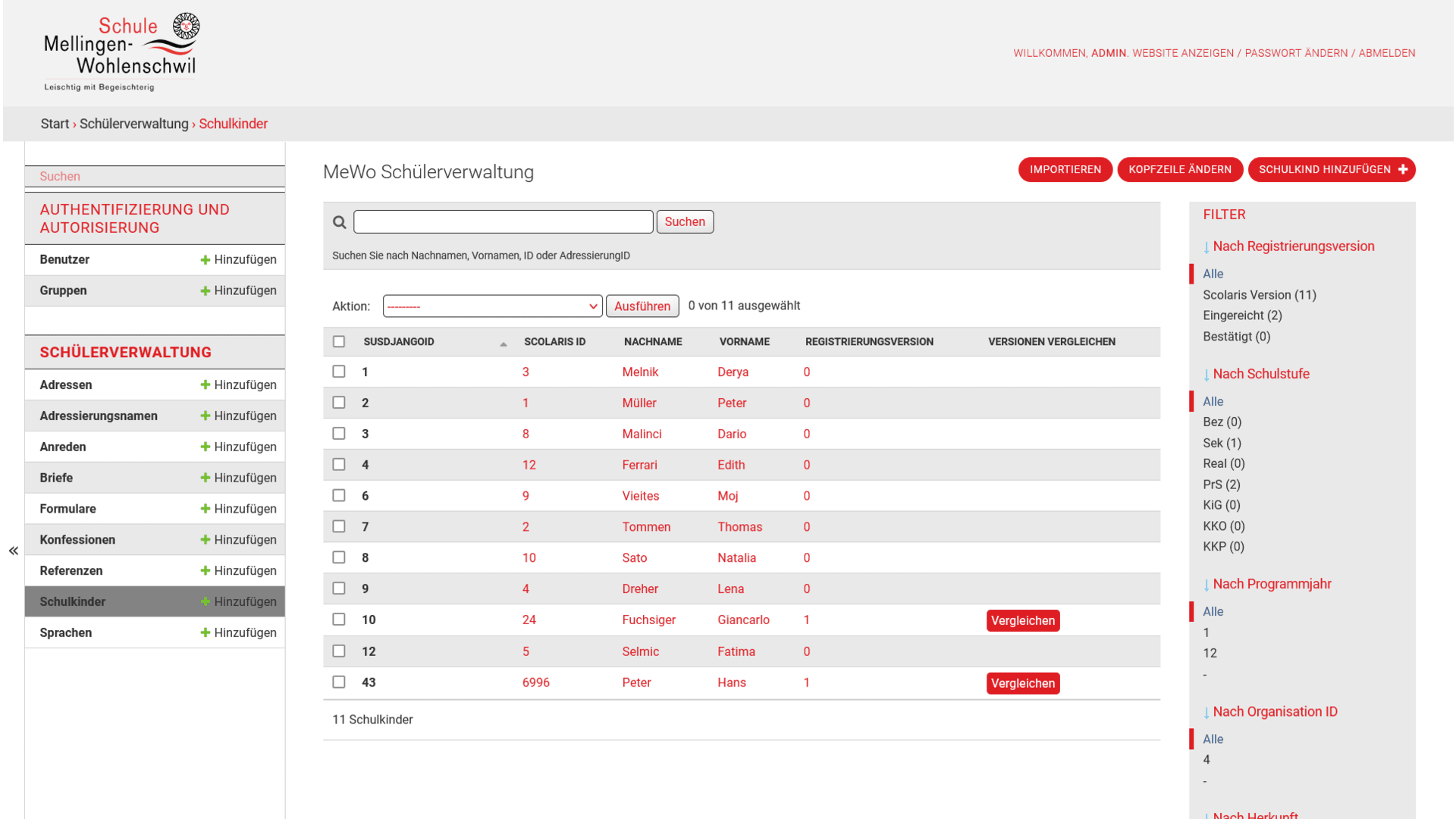 Students Overview