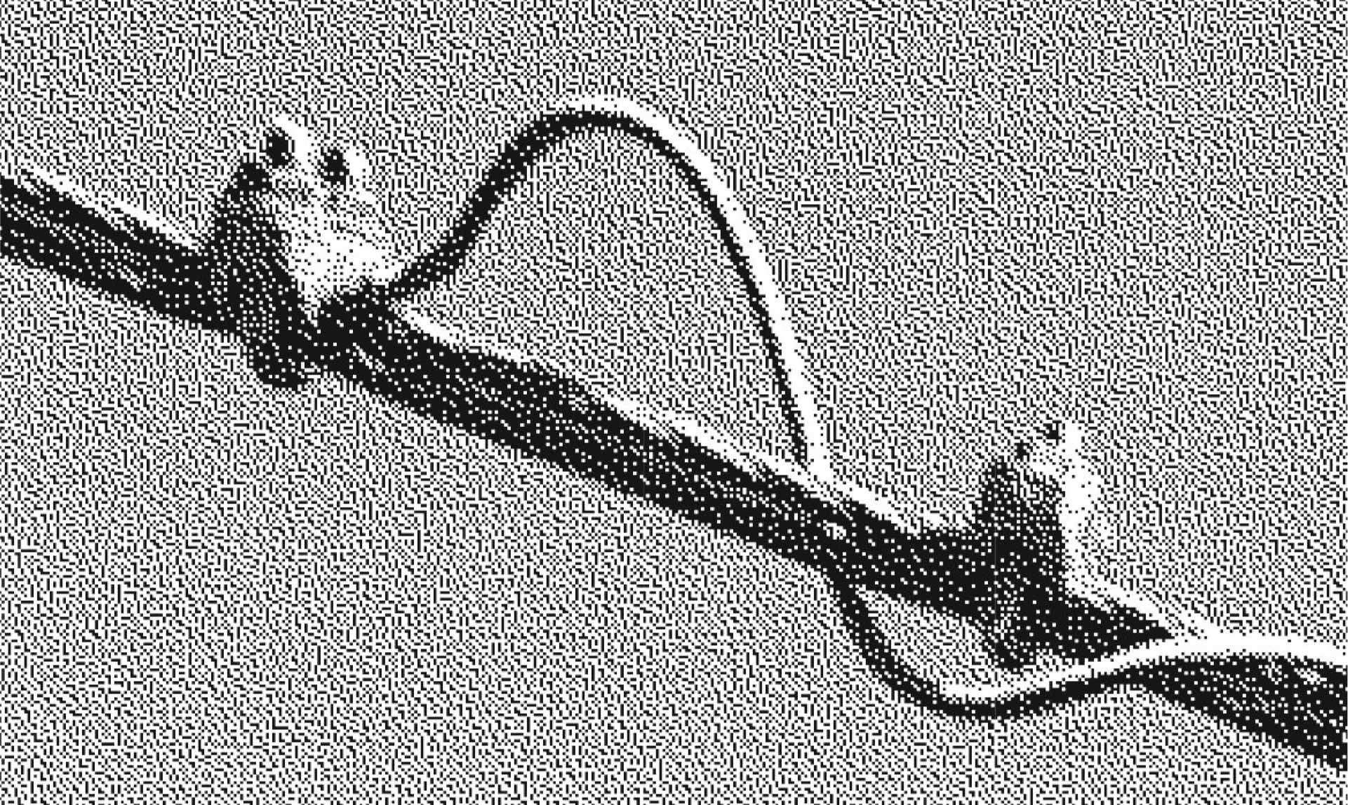 Abstract visualisation of a Swiss rope way