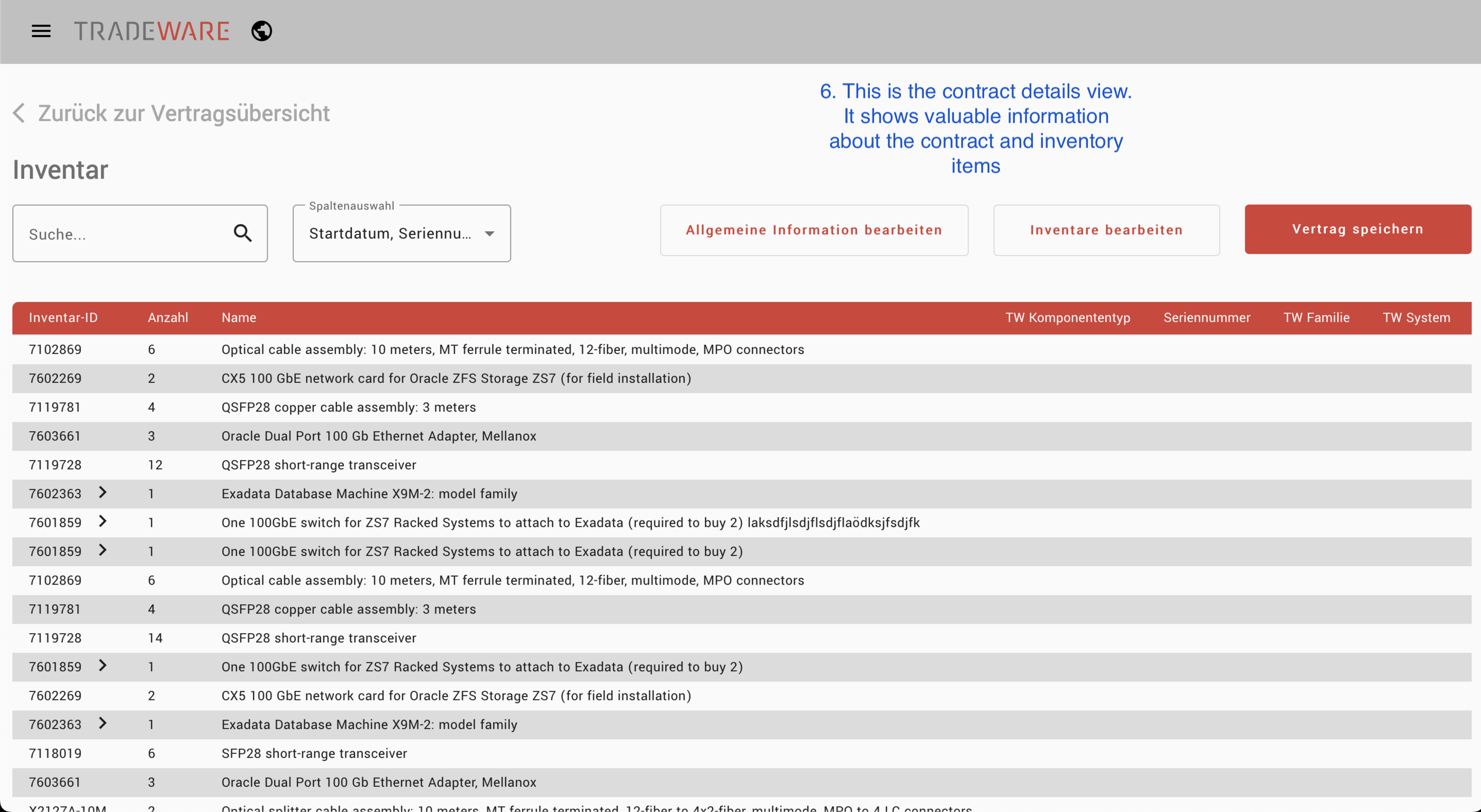 LicenseMaintenance Contract Edit page
