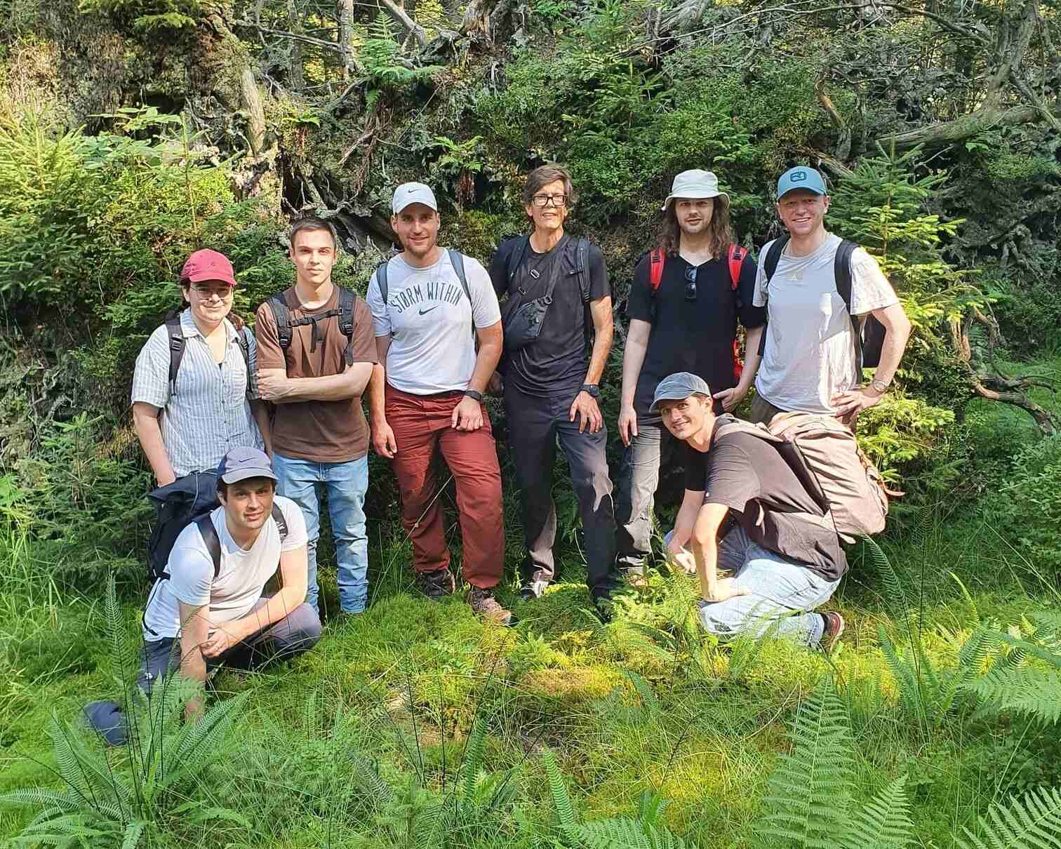 Photo of project team in a forest