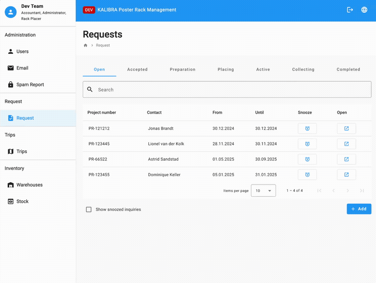 Managing orders