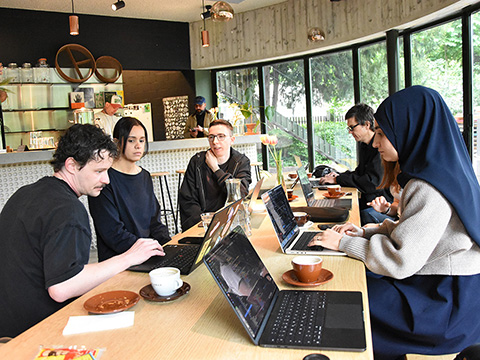 The project team and client at a sprint review at Brot Bistro Bar
