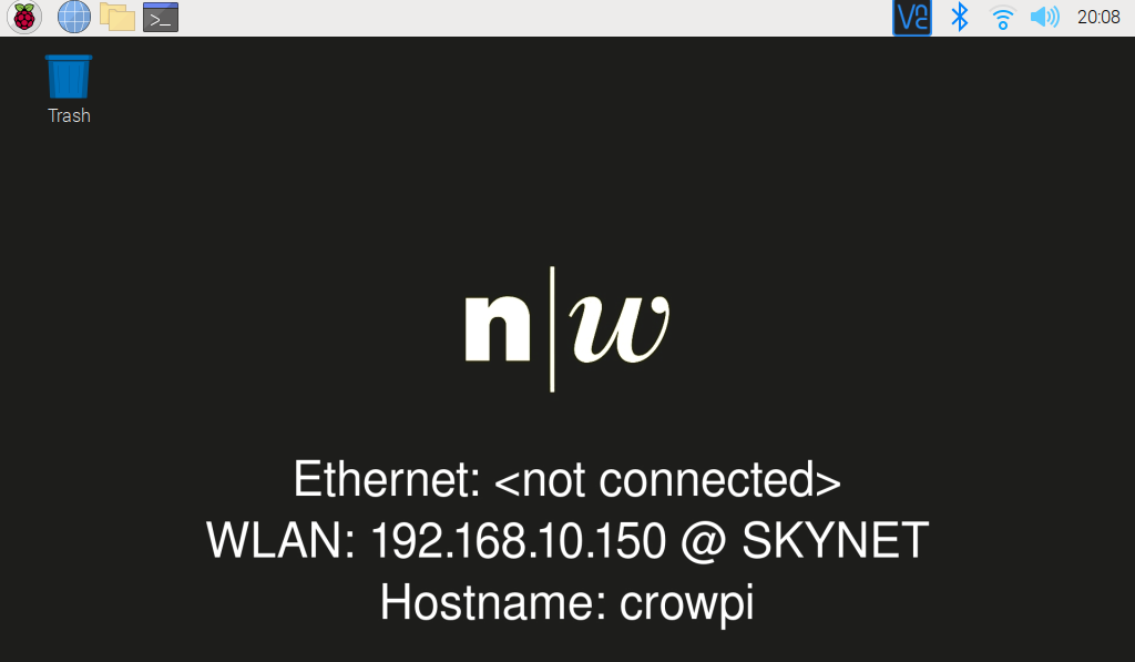 Desktopansicht von CrowPi OS