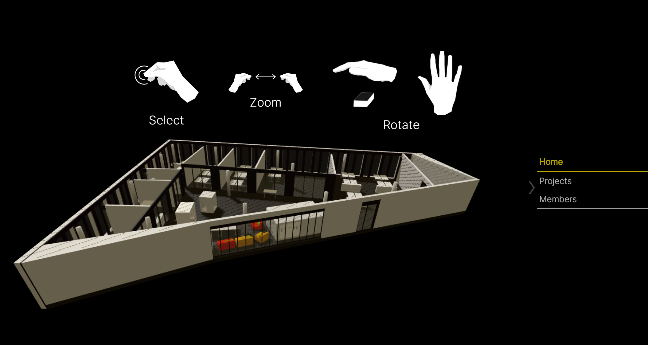 Hompage with Handtracking