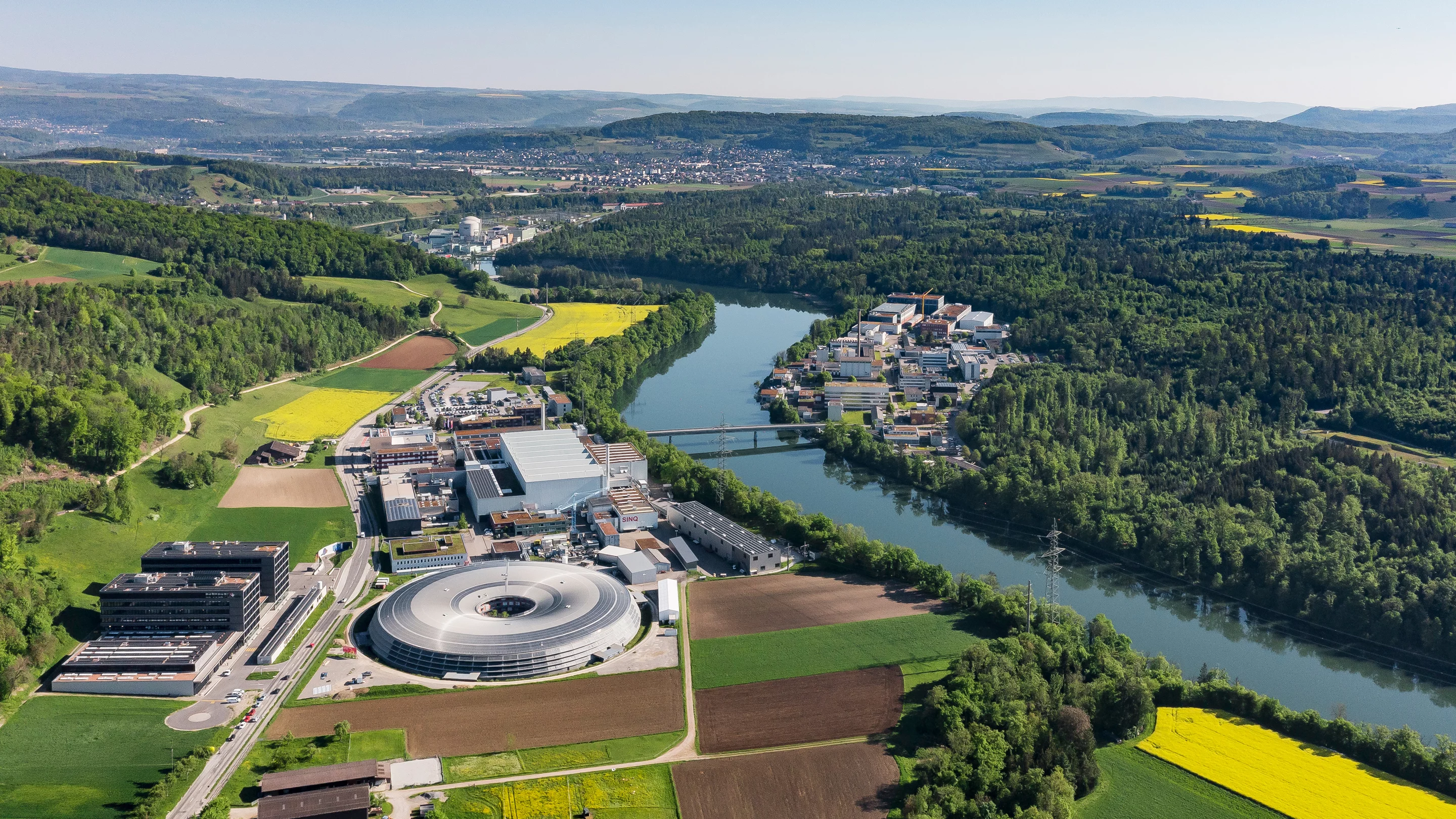 Aerial view of PSI campus