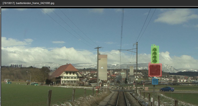 Signalerkennung mit rotierter Bounding-Box im Videoframe