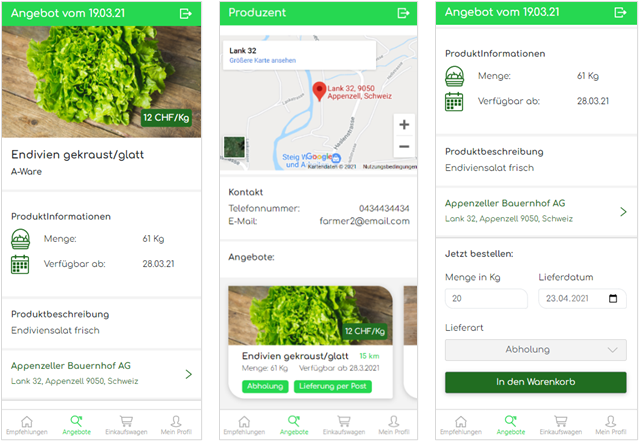 Übersicht Webapp