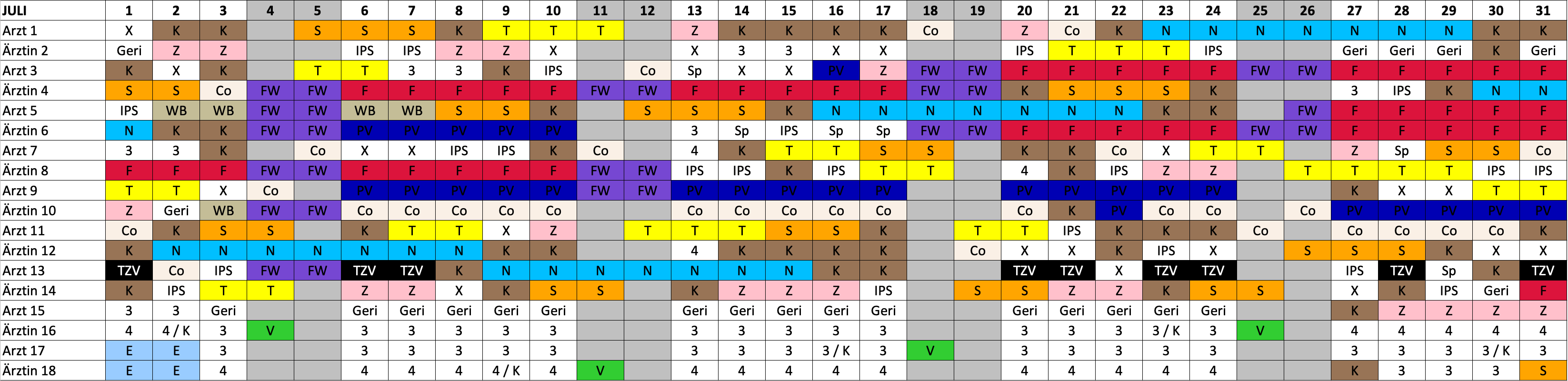 schedule