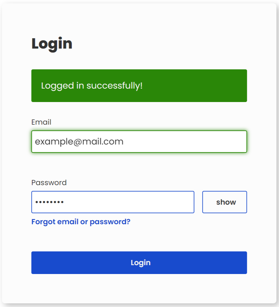 Login Komponente