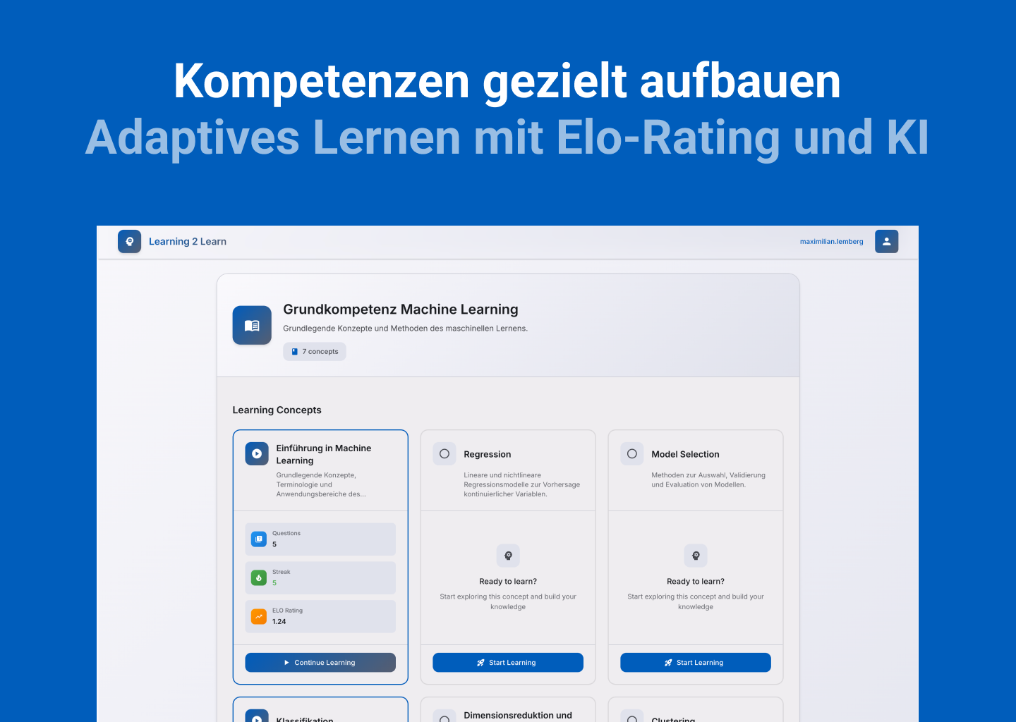 Systemablauf des adaptiven Lernsystems