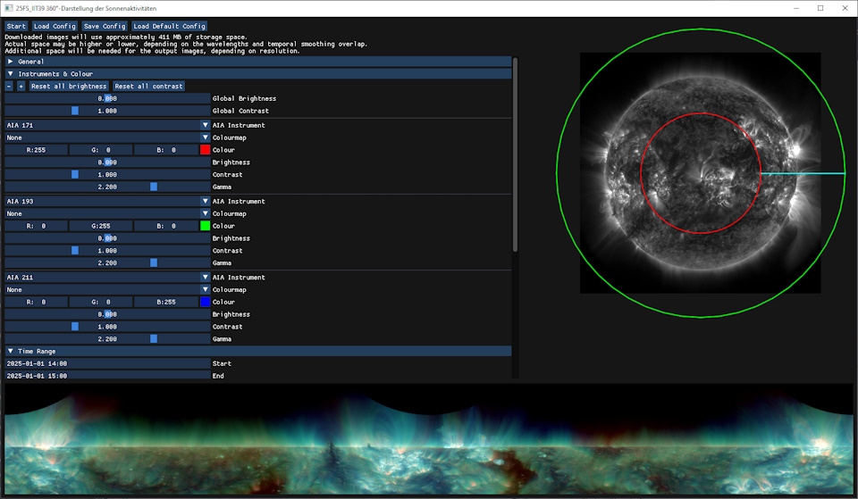 Screenshot of the reference implementation's config GUI