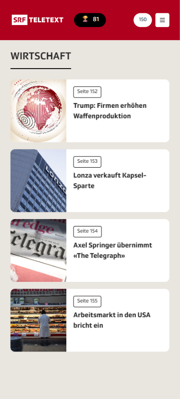 Übersichtsseite