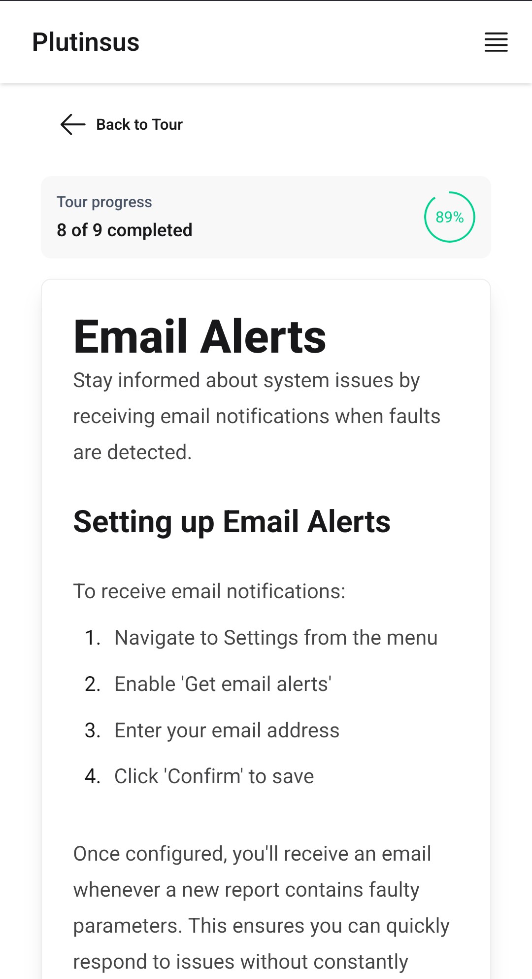 Email alerts