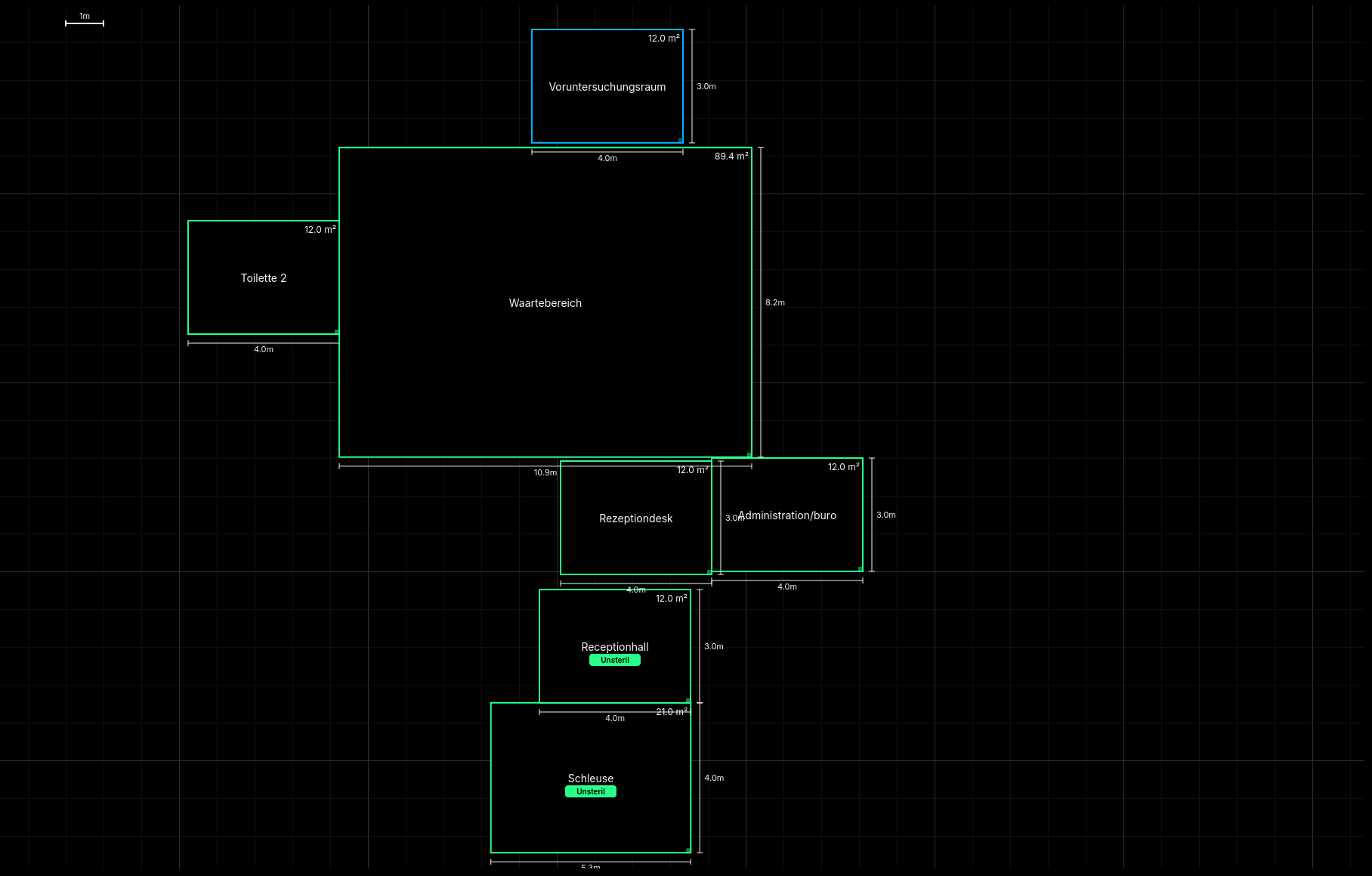 Screenshot Prototyp: Grundriss