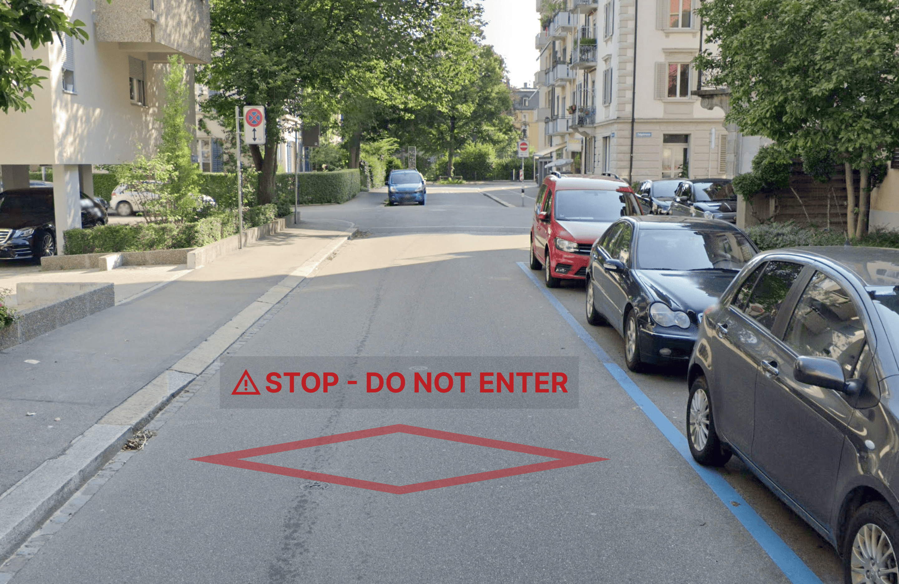 AR visualisation of a no-go zone on HoloLens 2